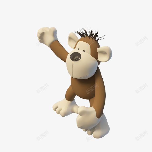 3D玩具猴子png免抠素材_新图网 https://ixintu.com 3D 卡通 猴子 玩具