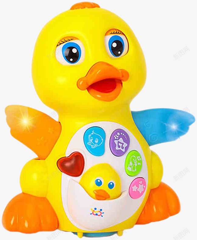 可爱小黄鸭玩具png免抠素材_新图网 https://ixintu.com 产品实物 玩具 电动 鸭子 黄色