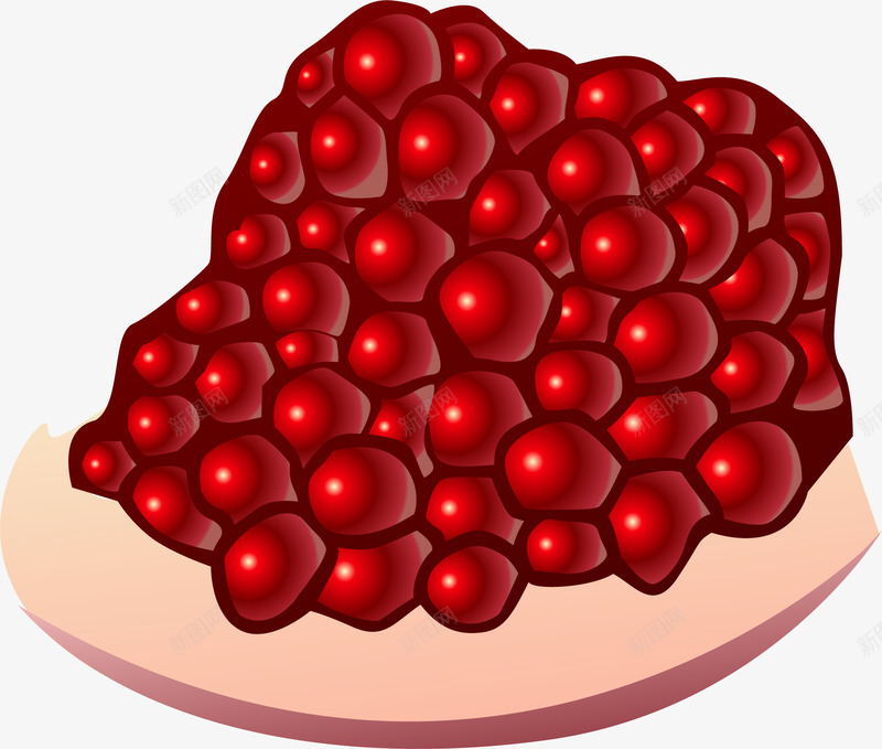 手绘红色石榴png免抠素材_新图网 https://ixintu.com 光晕 小清新 手绘石榴 水彩 水果红色石榴 质感