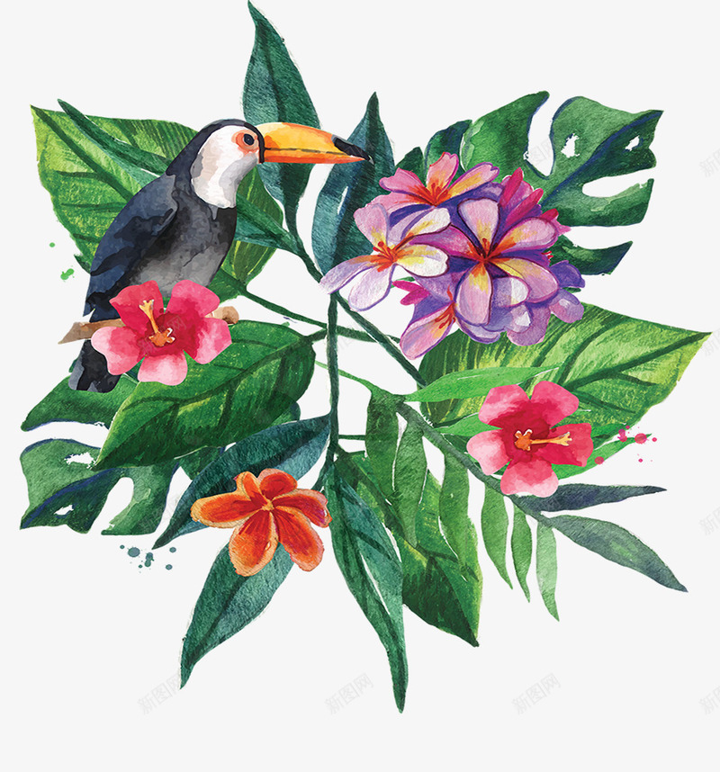 飞在彩色鲜花上的小鸟psd免抠素材_新图网 https://ixintu.com 小鸟 彩色 红色鲜花 绿色叶子 花朵 飞在彩色鲜花上的小鸟 飞翔 鲜花