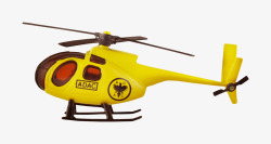 黄色直升飞机玩具素材
