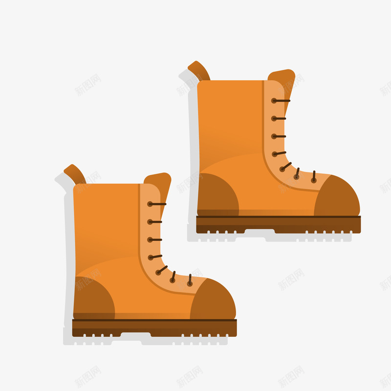 棕色冬季保暖靴子png免抠素材_新图网 https://ixintu.com 保暖 冬季靴子 卡通鞋子 棕色鞋子 靴子