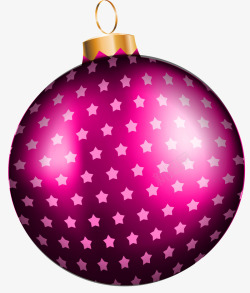 吊环装饰圣诞节紫色圣诞球高清图片