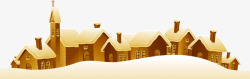 雪中房屋棕色可爱冬季雪中房屋高清图片