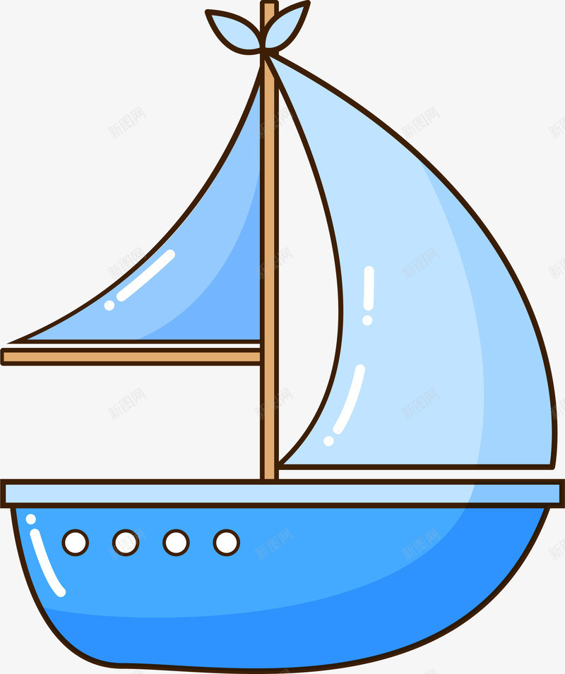 儿童节卡通蓝色小船png免抠素材_新图网 https://ixintu.com 一条船 儿童节 卡通小船 玩具小船 童趣 蓝色小船