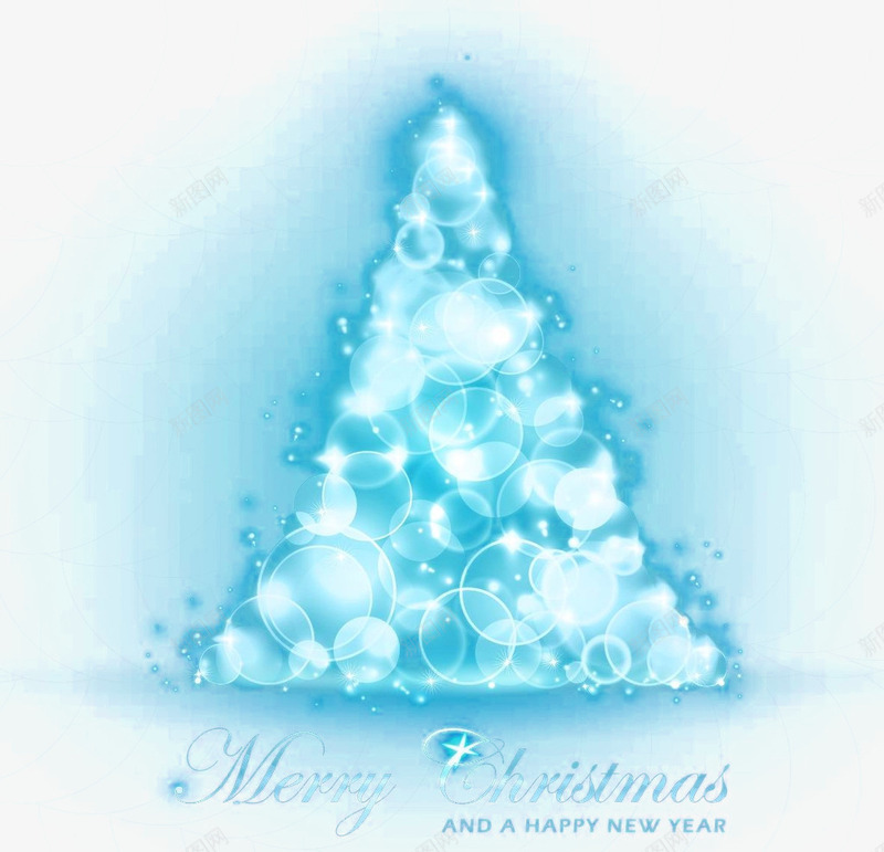 蓝色炫光圣诞树png免抠素材_新图网 https://ixintu.com 光效 光效圣诞树 光晕 圣诞树 炫光 蓝色圣诞树