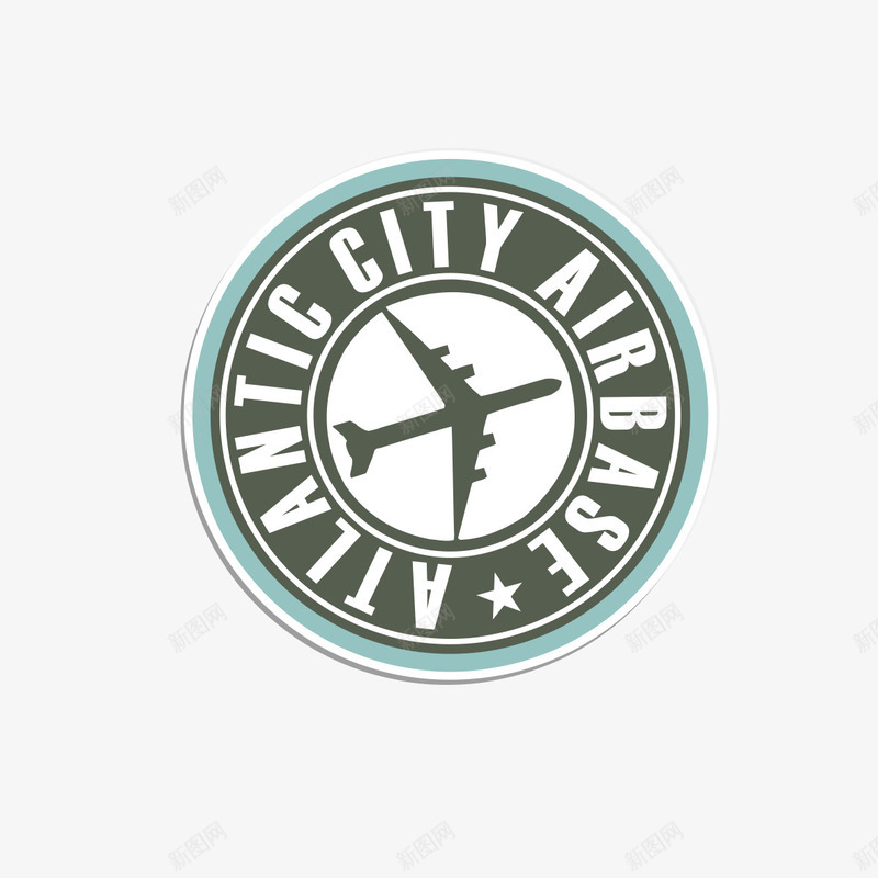 英文飞机圆形logo图标png_新图网 https://ixintu.com logo 飞机 飞机logo 飞机圆形