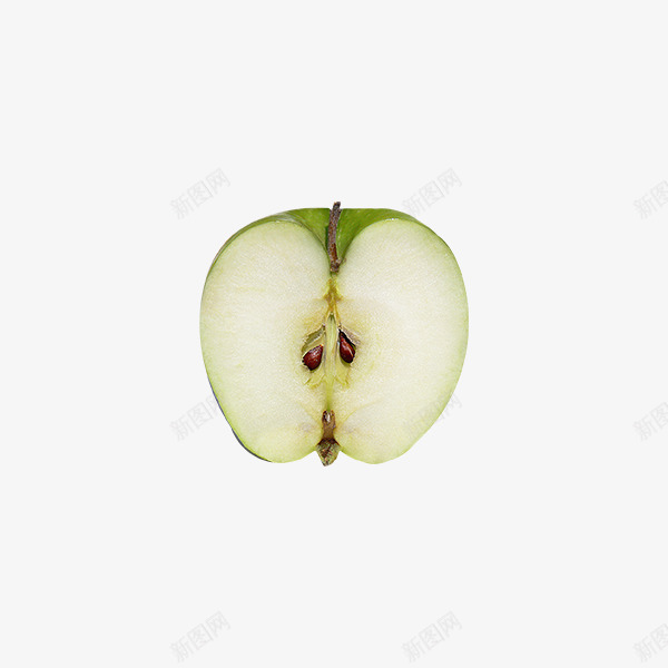 切开的青苹果png免抠素材_新图网 https://ixintu.com 切开的苹果 半个苹果 吃的 水果 苹果 青苹果
