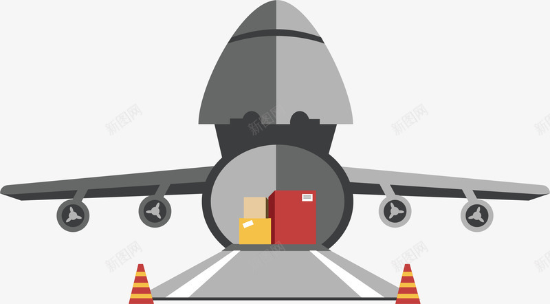 正在装货的飞机png免抠素材_新图网 https://ixintu.com 正在装货的飞机 装货 货物 飞机