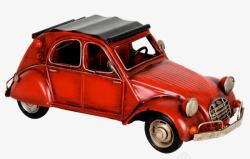 红色玩具复古车素材