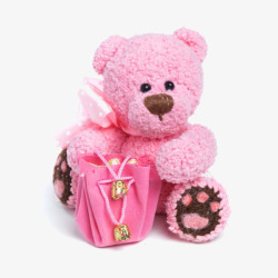 粉色小熊玩具素材