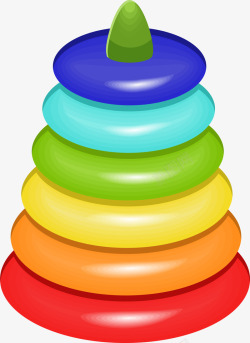 叠叠圈彩色立体套圈玩具高清图片