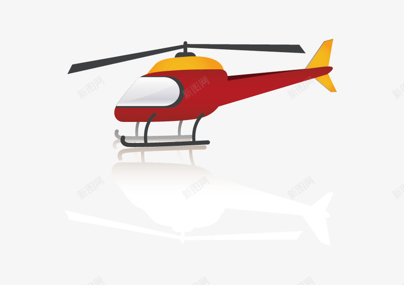 红色直升飞机png免抠素材_新图网 https://ixintu.com 图形 直升飞机 红色