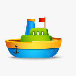 儿童工具玩具轮船船只矢量图高清图片