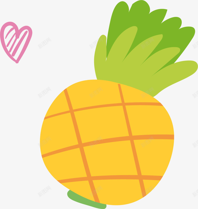 夏季水果橙色菠萝png免抠素材_新图网 https://ixintu.com 一个菠萝 夏天水果 夏季水果 夏日水果 橙色菠萝 美味菠萝