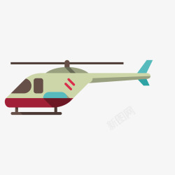 扁平化直升飞机创意航空运输直升飞机矢量图高清图片