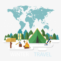 冬季旅游的背景矢量图素材