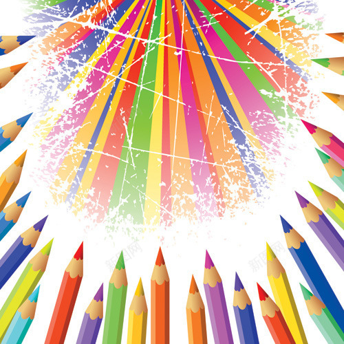 彩色铅笔图标组合7矢量图eps_新图网 https://ixintu.com 图标 彩色 组合7 铅笔 矢量图