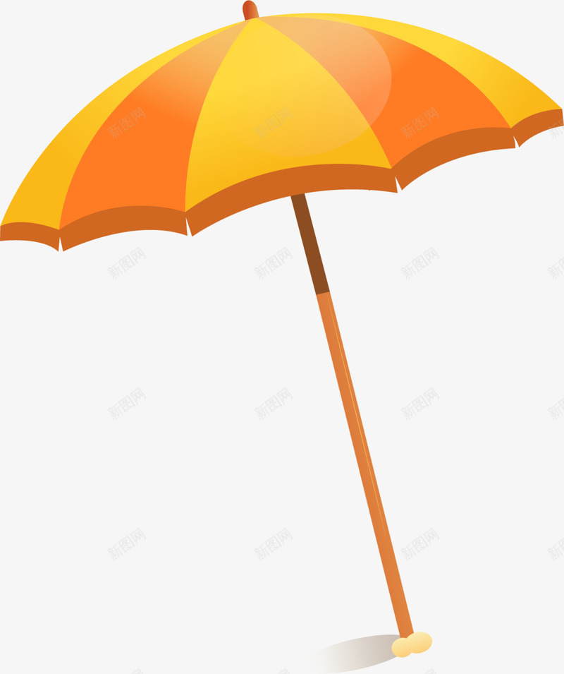 夏天大型橙色沙滩伞png免抠素材_新图网 https://ixintu.com 一把伞 休闲 夏天沙滩伞 夏季沙滩伞 大型沙滩伞 橙色沙滩伞