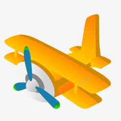 手绘玩具飞机矢量图素材