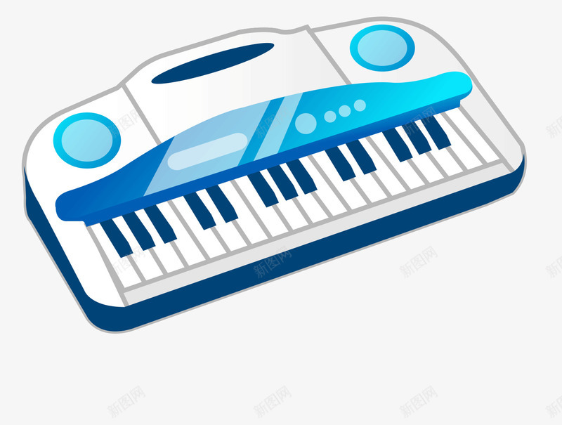 卡通钢琴矢量图ai免抠素材_新图网 https://ixintu.com 儿童玩具 卡通 商品 蓝色 钢琴 矢量图
