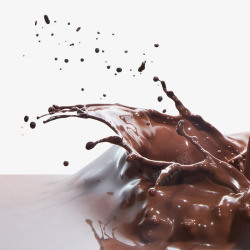 巧克力液体喷溅片手绘美食食物巧克力酱高清图片