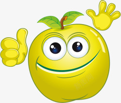 微笑的苹果微笑的黄苹果高清图片