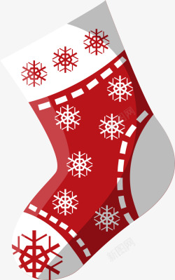 冬季袜子圣诞节红色圣诞袜高清图片