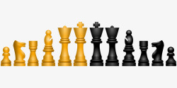黑黄国际象棋素材