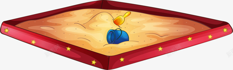 手绘卡通儿童玩具玩沙子png免抠素材_新图网 https://ixintu.com 儿童 儿童玩具 堆沙子 沙坑 游乐场所 玩沙子