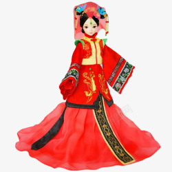中国风喜庆古装新娘娃娃素材