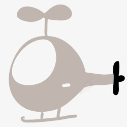 棕色直升机灰色直升机手绘矢量图高清图片
