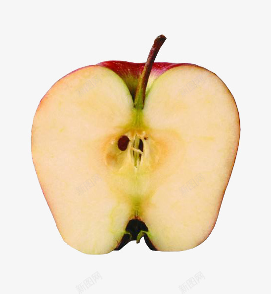 半个苹果png免抠素材_新图网 https://ixintu.com 半个 实物 红色苹果 苹果