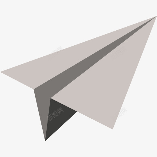 折纸飞机png免抠素材_新图网 https://ixintu.com 手绘 折纸飞机 灰色 飞机