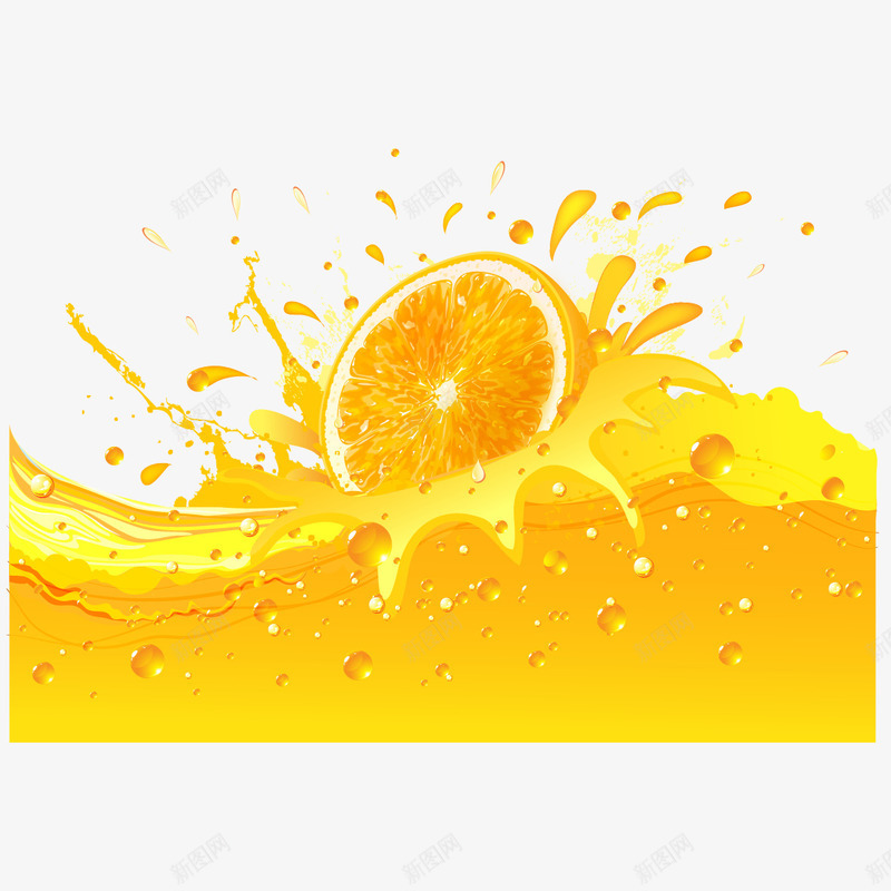 橙汁和橙子矢量图ai免抠素材_新图网 https://ixintu.com 喷溅橙汁 橙子 橙汁 水果 矢量橙子 矢量图