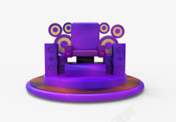 舞台紫色片素材