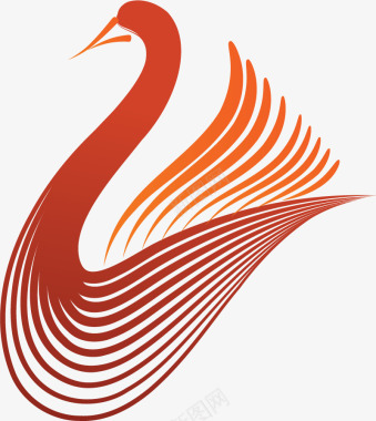 卡通彩绘鸟装饰logo图标图标