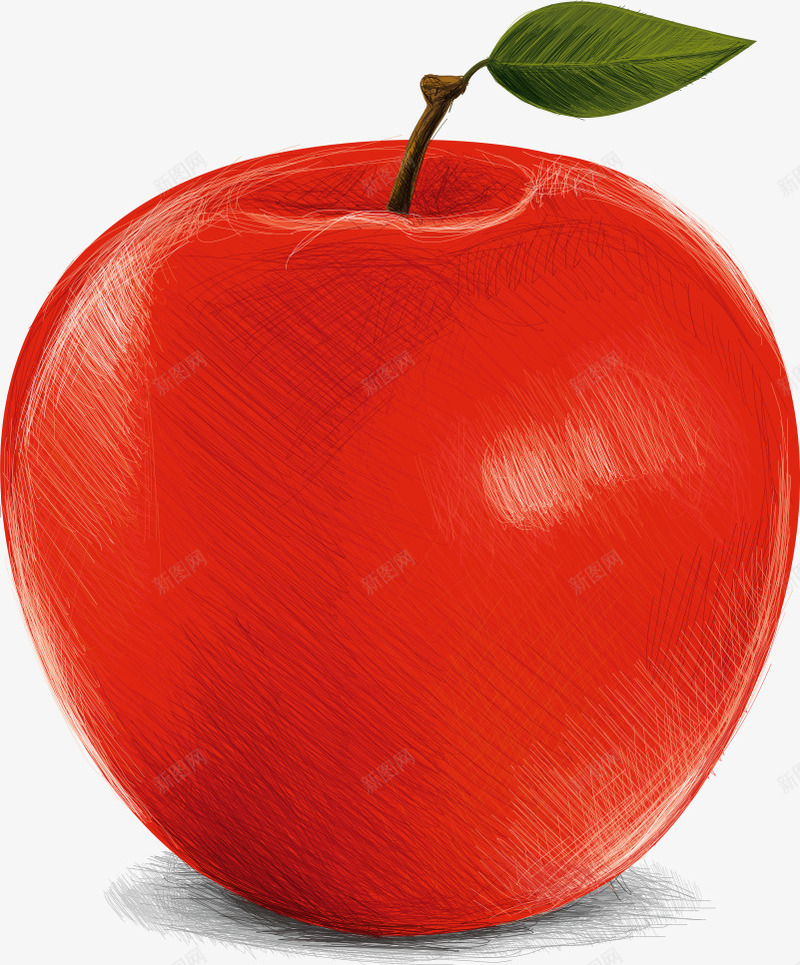 红色苹果png免抠素材_新图网 https://ixintu.com 卡通水果 手绘水果 水果 水果插画 矢量水果 红苹果 苹果