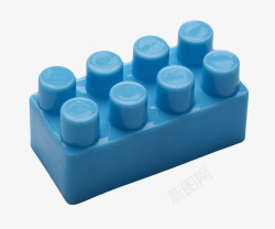 蓝色玩具西片塑料积木实物素材
