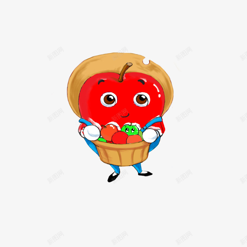 红色的苹果png免抠素材_新图网 https://ixintu.com 卡通 果农 水果 红色 苹果
