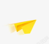 精美纸飞机png免抠素材_新图网 https://ixintu.com 折纸 精美 飞机 黄色