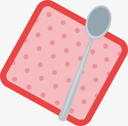 彩色垫手绘勺子桌垫图标矢量图高清图片