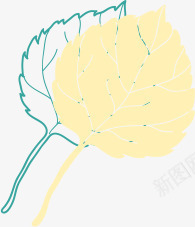手绘冬季蓝色树叶png免抠素材_新图网 https://ixintu.com 冬季 树叶 蓝色