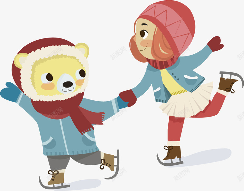 滑冰小孩冬季旅游png免抠素材_新图网 https://ixintu.com 冬季 冬季旅游 小孩 旅游