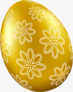 花朵彩蛋高贵金色彩蛋高清图片