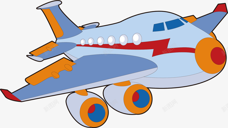 卡通飞机png免抠素材_新图网 https://ixintu.com 俯瞰 俯视图 客机 客机俯视图 小客机俯视图 科技俯瞰 翱翔 飞机俯视图