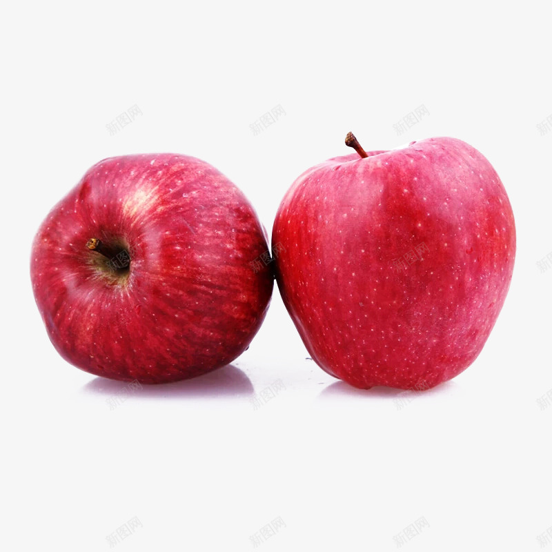 两个红苹果png免抠素材_新图网 https://ixintu.com 水果 甜品 红色 红蛇果 美食 苹果