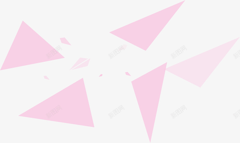 粉色卡通可爱三角组合png免抠素材_新图网 https://ixintu.com 三角 卡通 可爱 粉色 组合