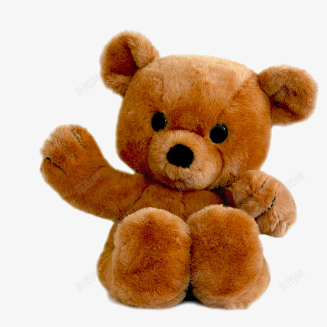 打招呼的小熊png免抠素材_新图网 https://ixintu.com 免费png素材 创意 布娃娃 玩具