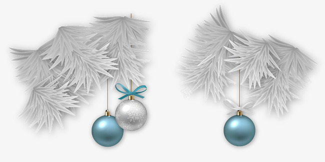 圣诞节装饰树球png免抠素材_新图网 https://ixintu.com 圣诞 圣诞树枝 圣诞球 装饰 银色